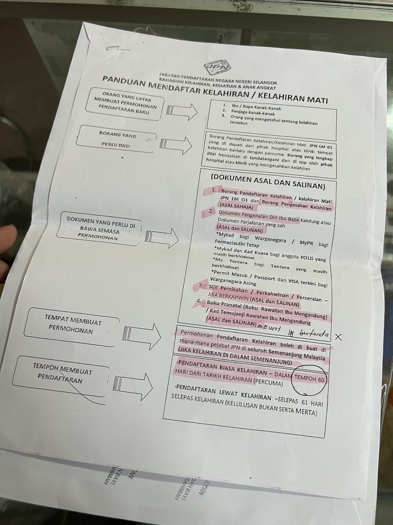 Cara-cara Mendaftar Kelahiran Bayi Baru Lahir & Senarai Dokumen Yang ...